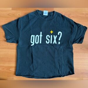 Pittsburgh Steelers Super Bowl Wins Cropped Black T-shirt - Size Small